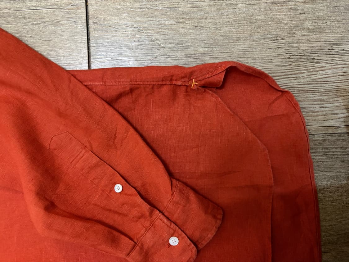 빔즈 플러스 린넨 셔츠 딥오렌지 M(100) 상품이미지6