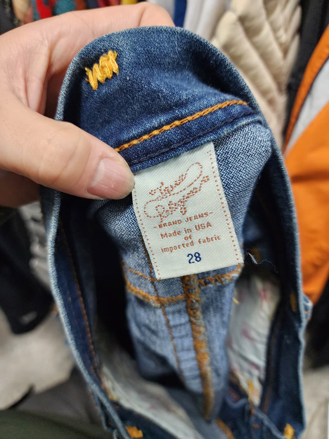 y2k 트루릴리젼 USA 데님 미니스커트 상품이미지6