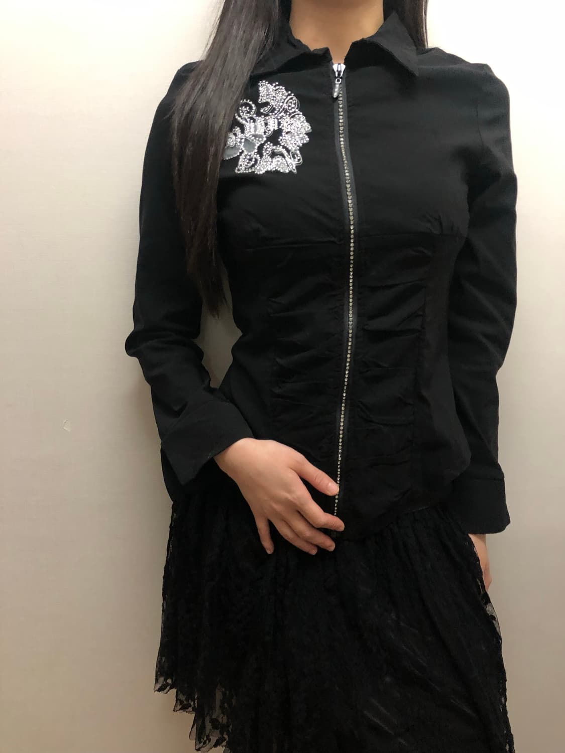 빈티지 블랙 오리엔탈 셔링 자켓 상품이미지3