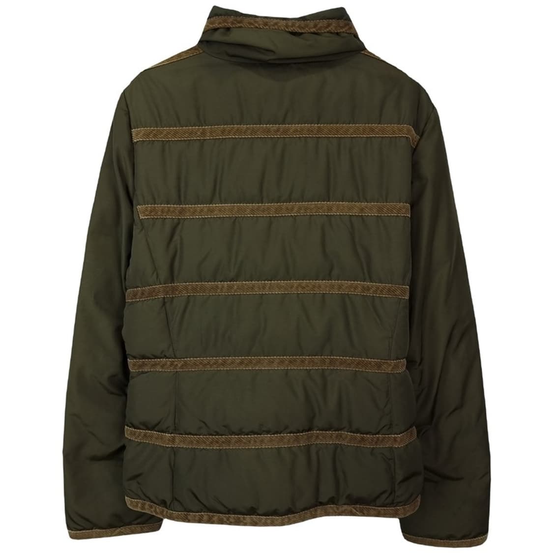 [막스마라] 테이핑 바인딩 경량 패딩 카키 P01099 상품이미지3