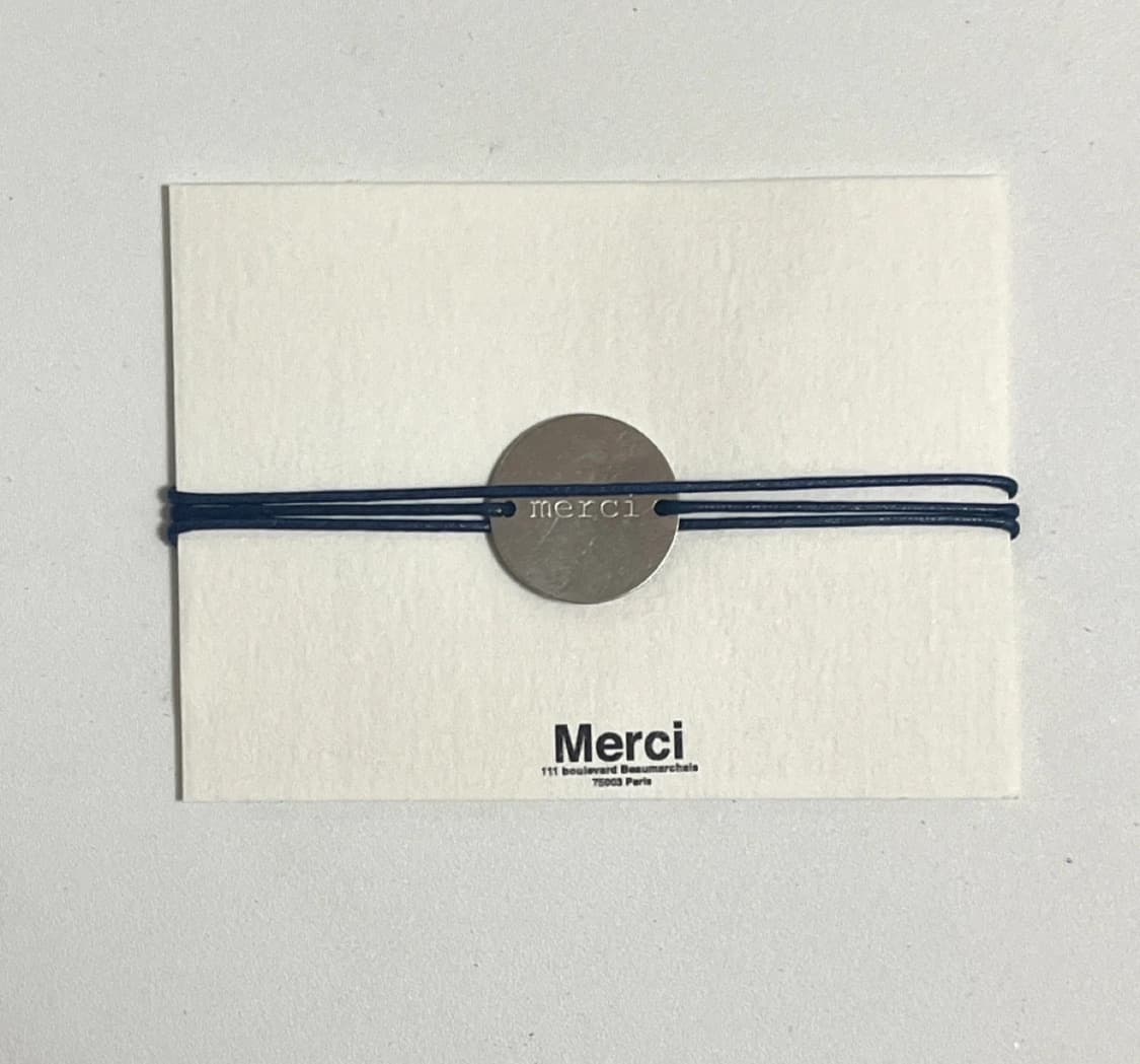 두개일괄)파리 Merci 행운 팔찌 상품이미지1