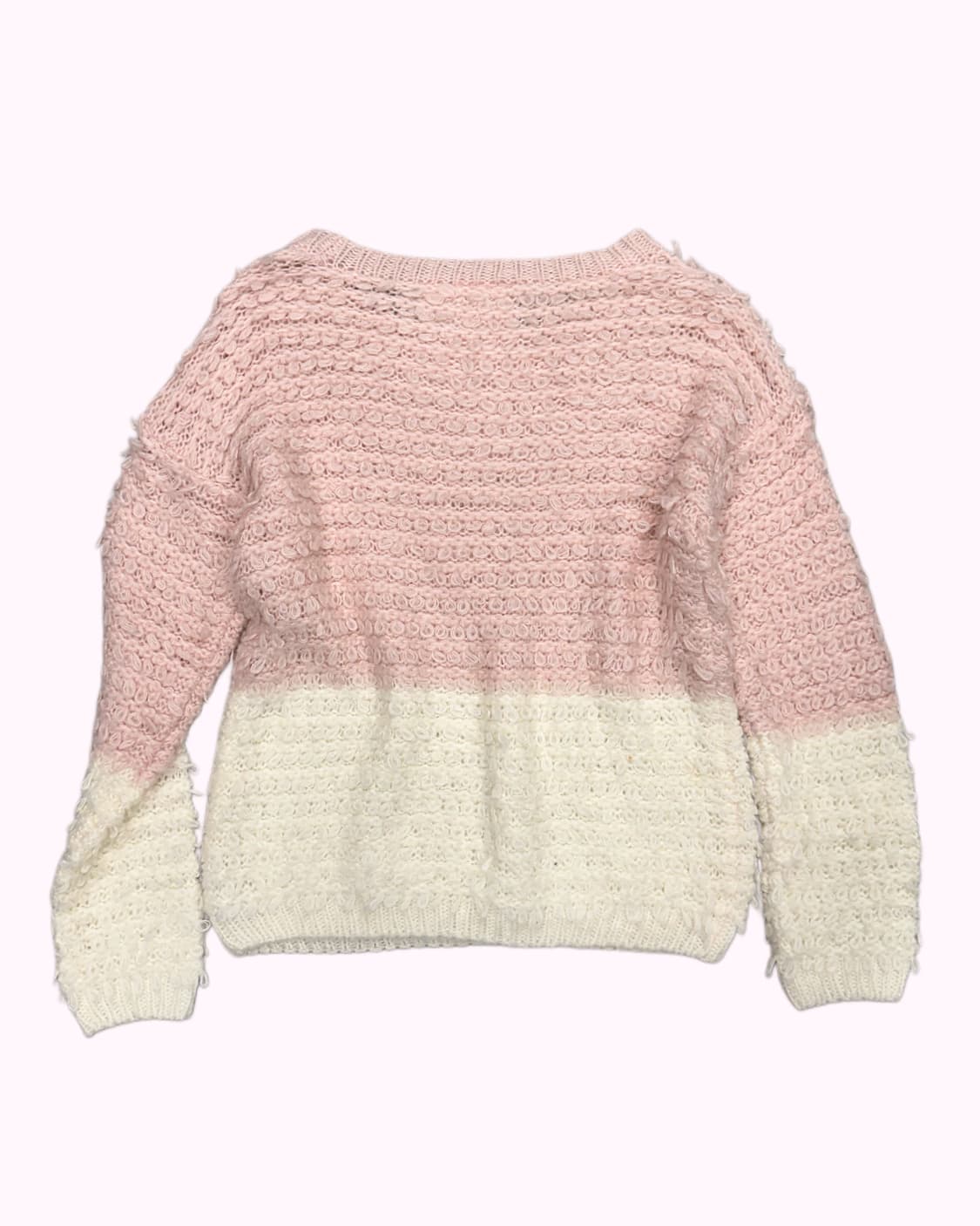 pink cream 2-tone knit 상품이미지4