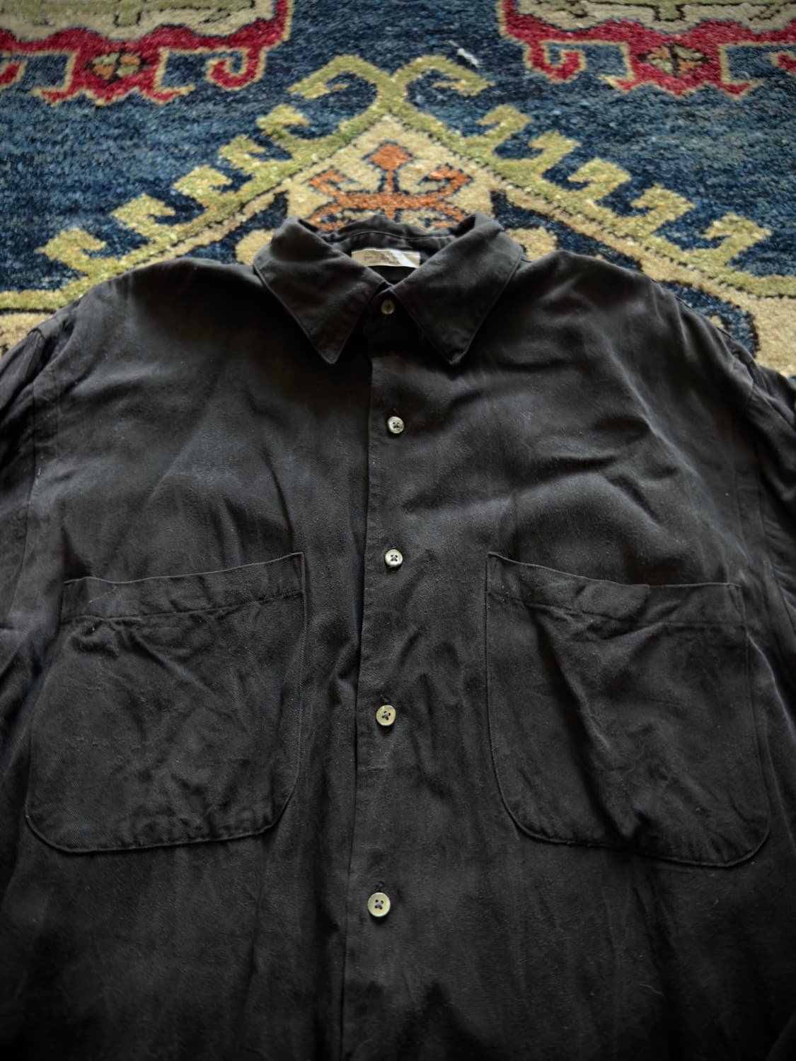 USA John Clarendon black Rayon shirt 상품이미지6