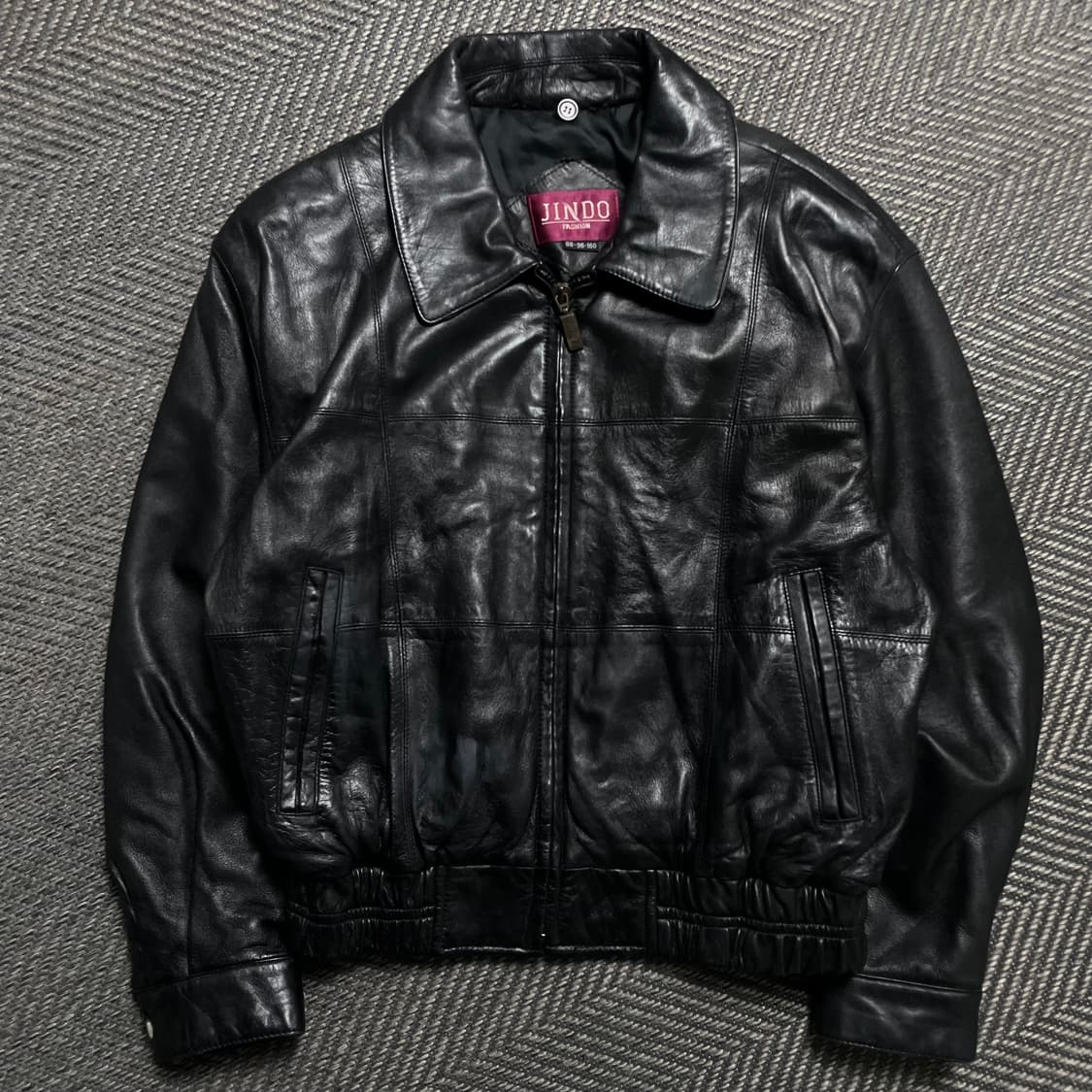90s JINDO 아카이브 가죽 크롭 램스킨 레더 자켓 y 5436 상품이미지2