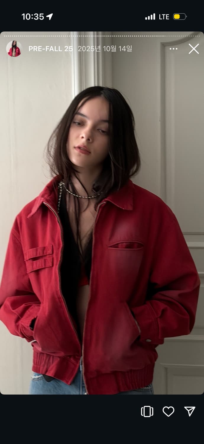 데어드 블루종 자켓 레드 (새상품) 상품이미지1