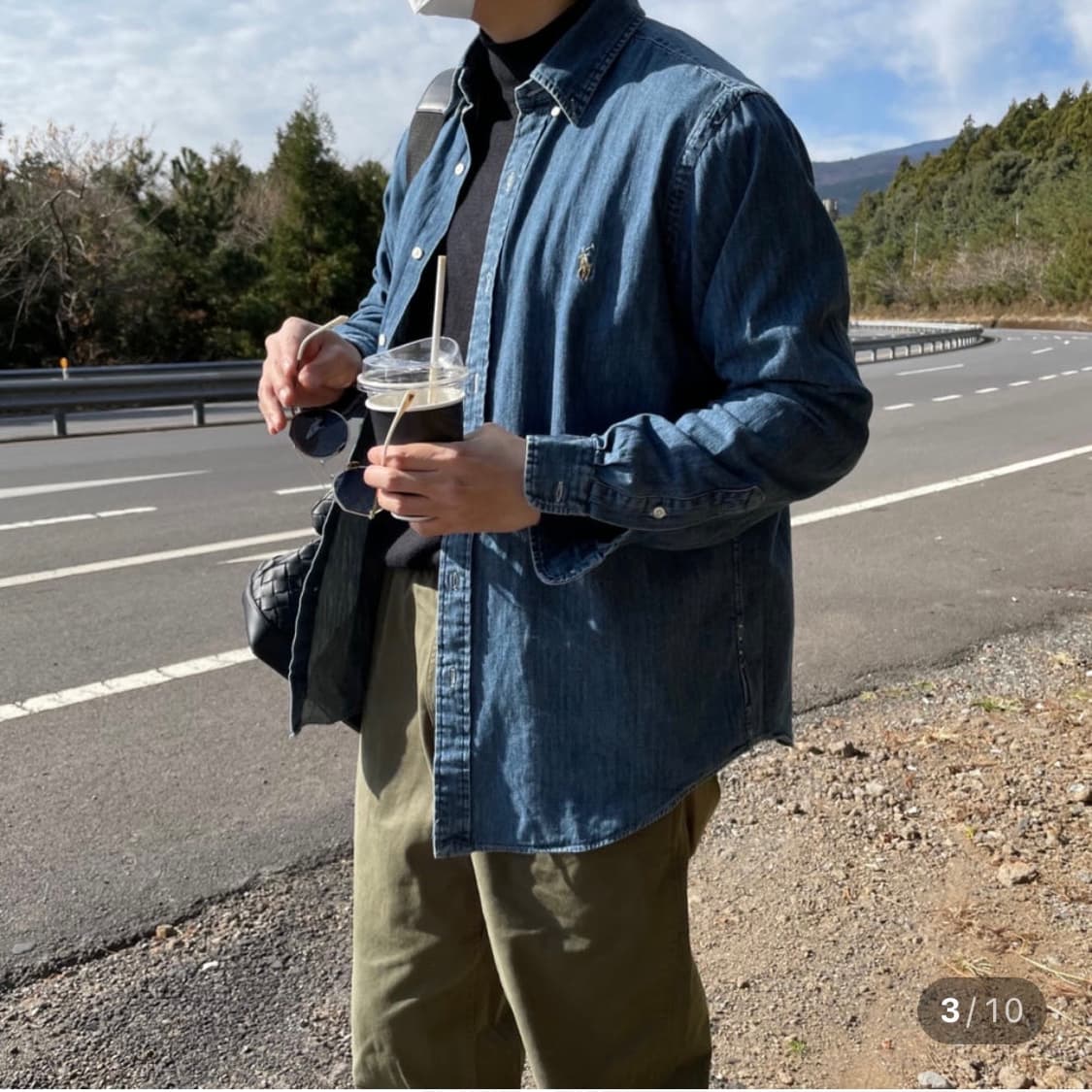 폴로 랄프로렌 25FW 샴브레이 데님셔츠 xl 사이즈 팝니당 상품이미지1