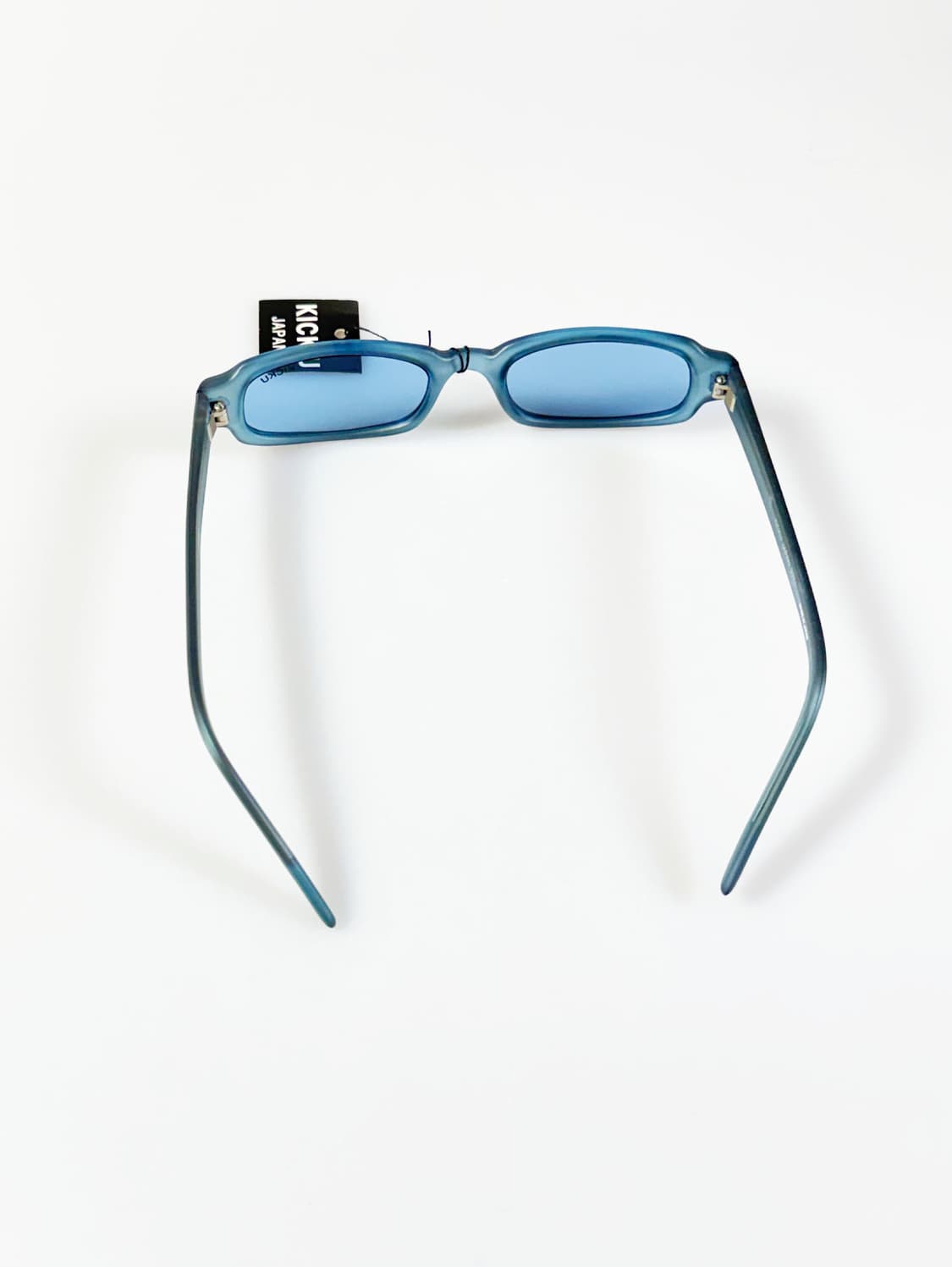 90s KICKU JAPAN 블루 스퀘어 뿔테 빈티지 틴트 선글라스 상품이미지5