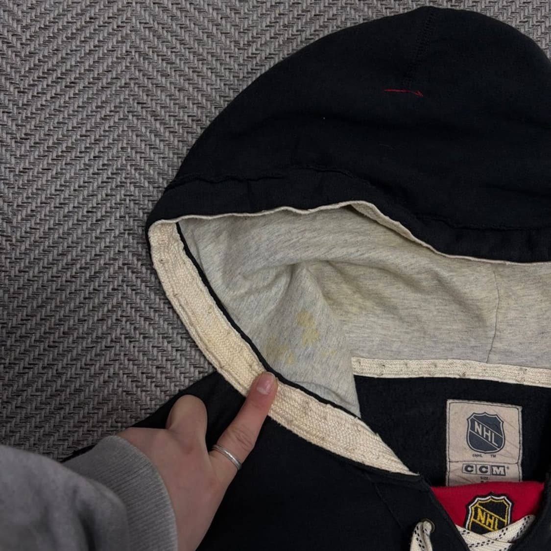 cmm nhl 시카고 블랙호크스 하키 후드티 v1318 상품이미지5