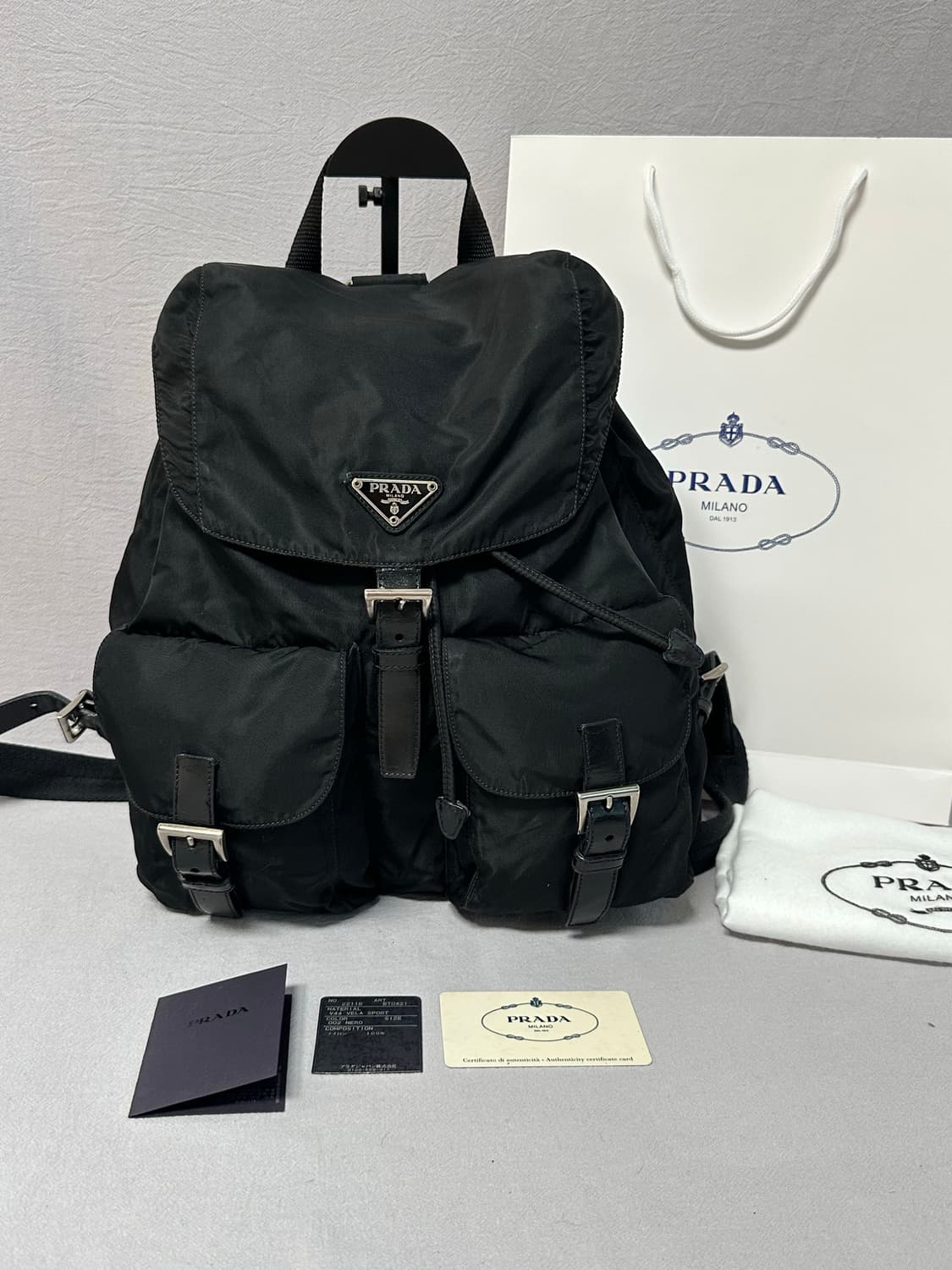 (풀구성)프라다 나일론 포코노 투포켓 백팩 미디움 상품이미지1