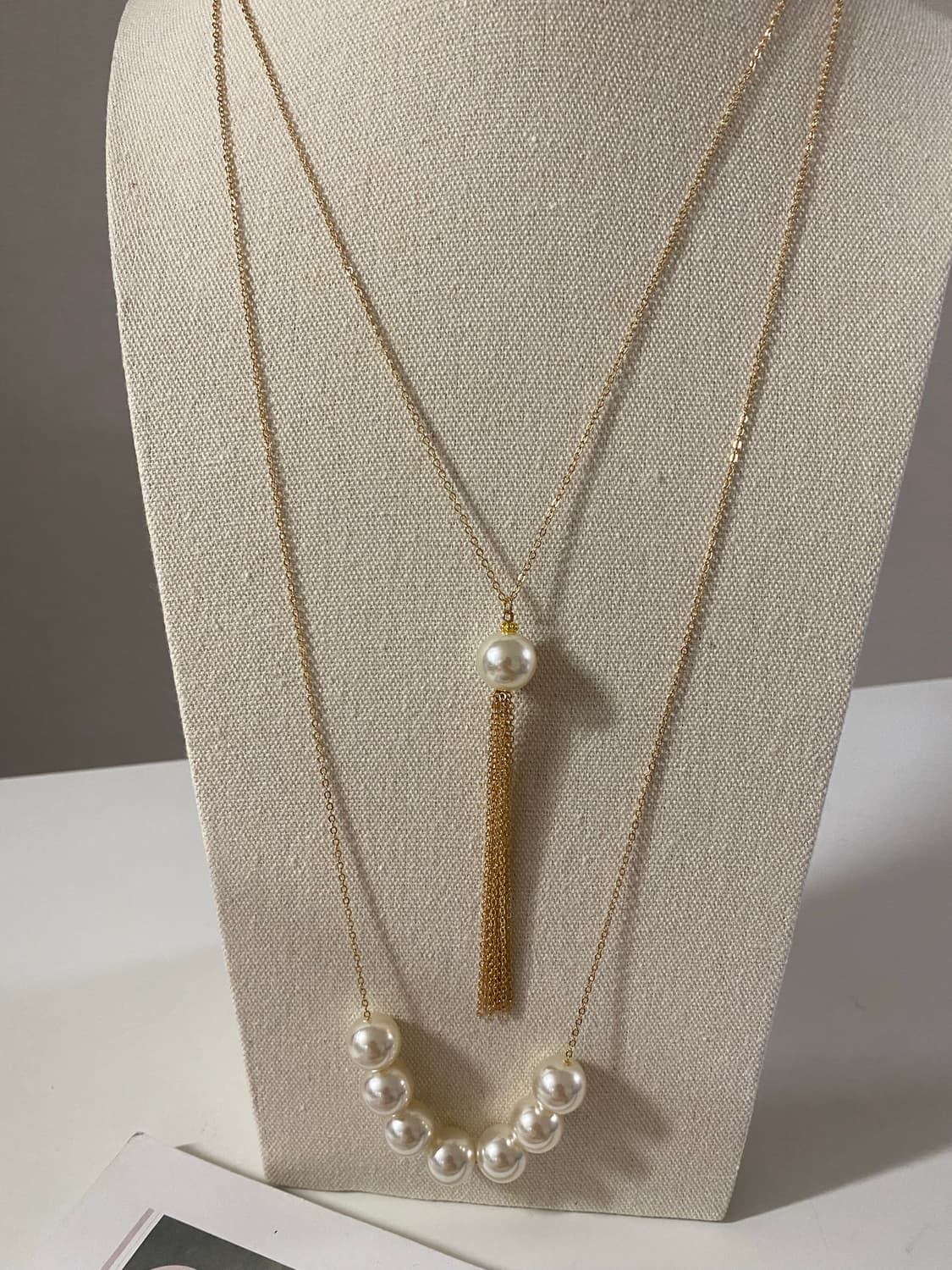 골드 체인 진주 목걸이 상품이미지4
