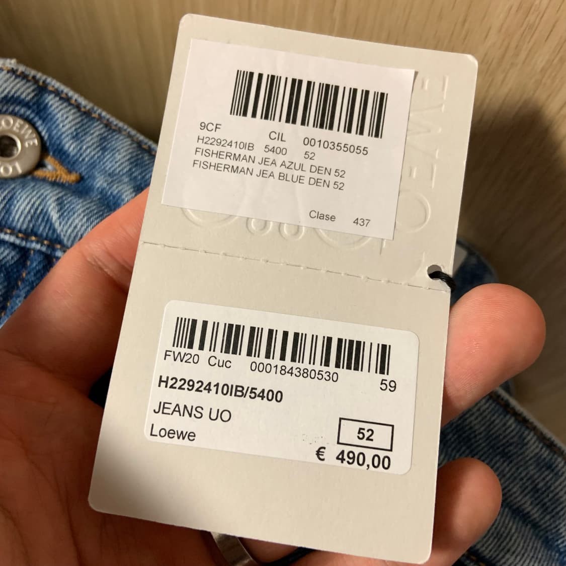 로에베 피셔맨 데님 청바지 52 상품이미지9