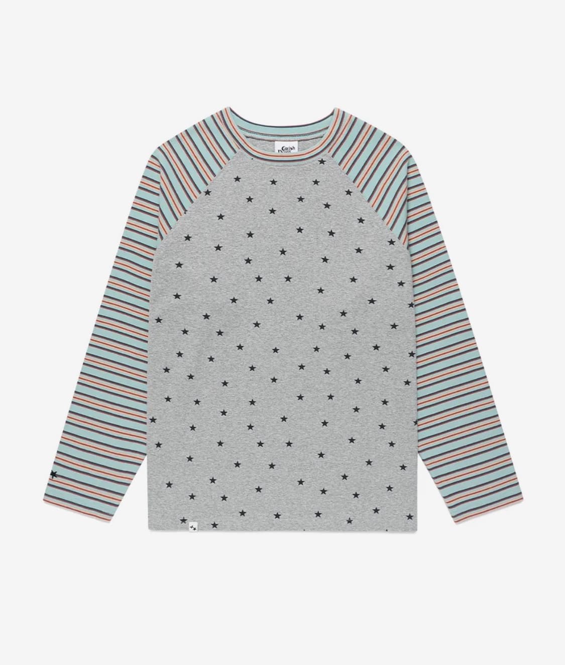 카비시-STRIPED STAR RAGLAN LS TEE GREY S사이즈 상품이미지1