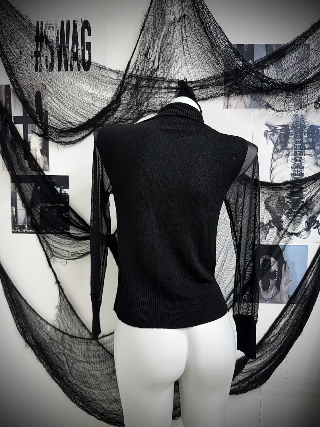 Stitch detailed seethrough zip up 상품이미지7