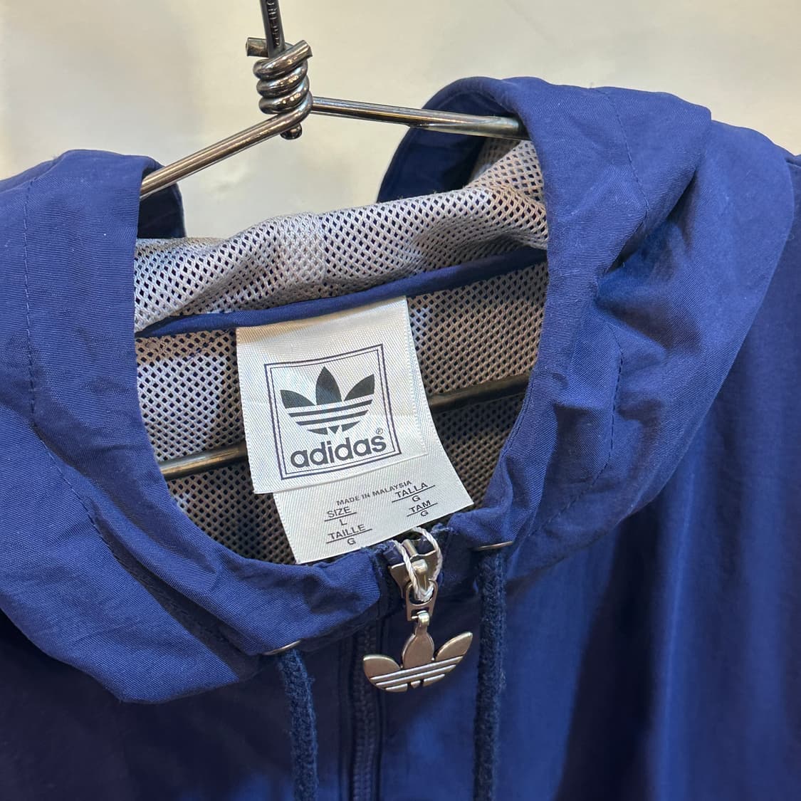아디다스 네이비 아노락 후드 바람막이 L 상품이미지3