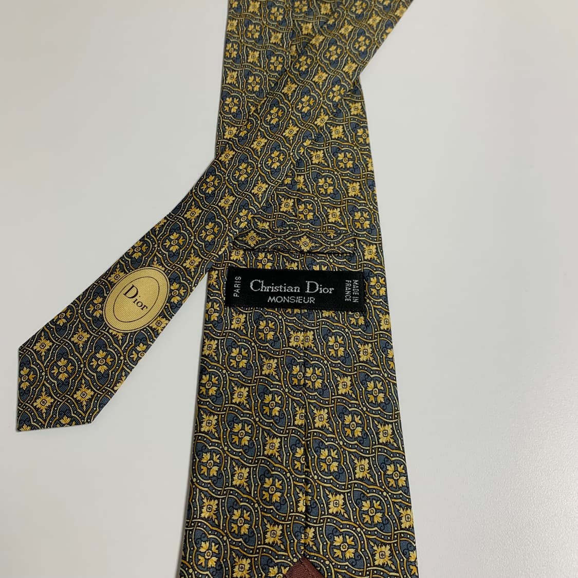 디올(Dior) 기하학적패턴 명품 최상급 넥타이 A+등급 프랑스100실크 상품이미지5