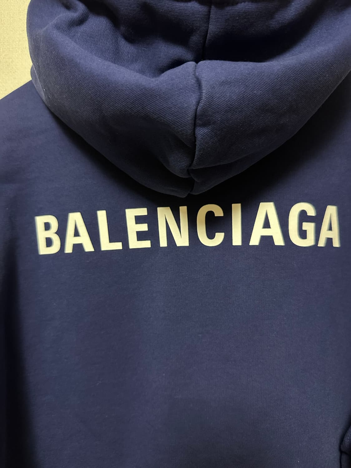 (새상품급!!) 발렌시아가 로고 후드티 네이비 S (정품입니다) 상품이미지3