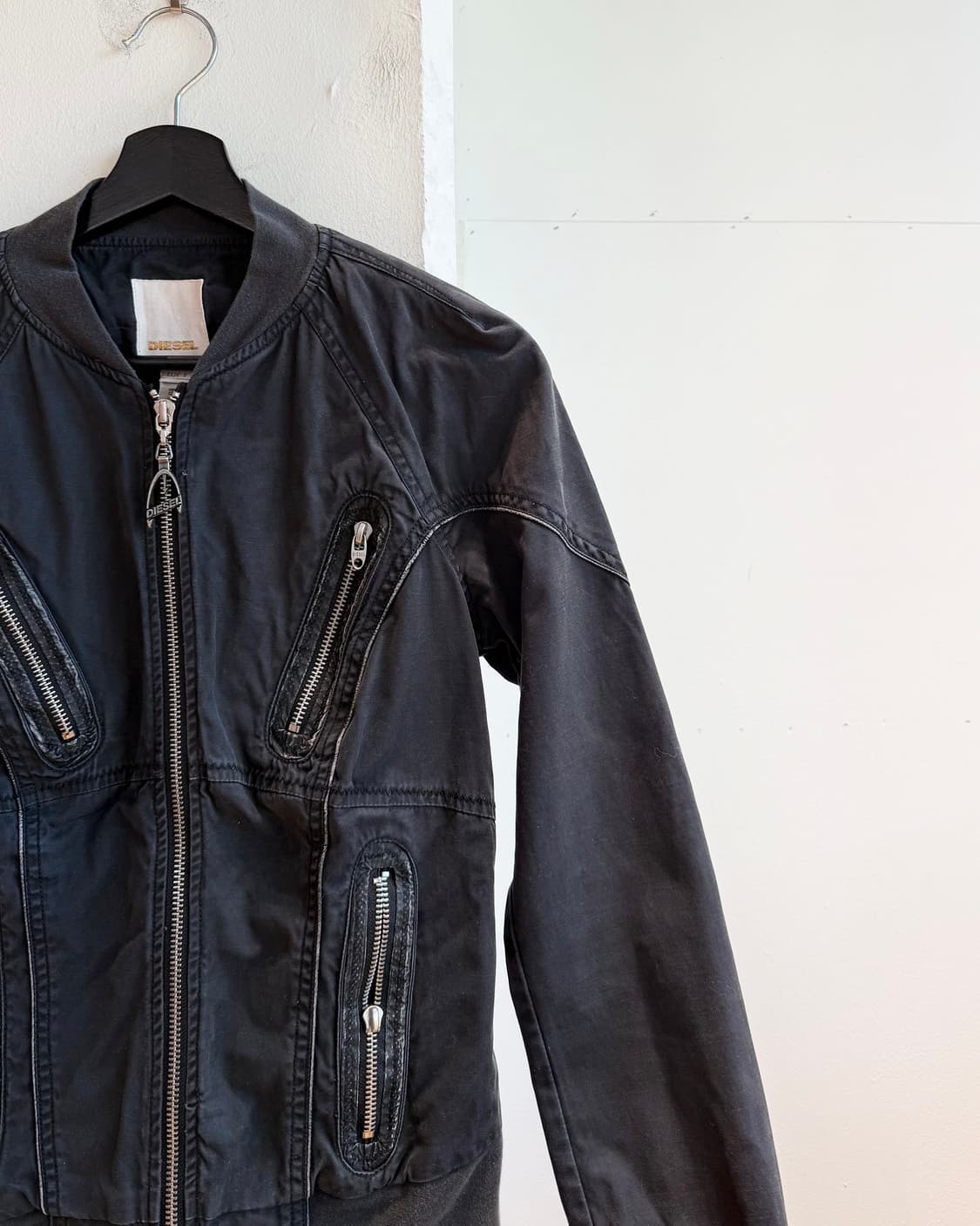 디젤 블랙 유틸리티 멀티포켓 MA-1 밀리터리 플라이트 자켓  상품이미지5