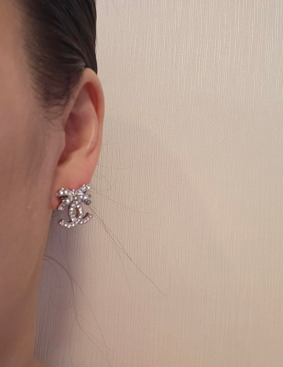 샤넬 리본 보석CC 귀걸이 실버 업사이클링 상품이미지8