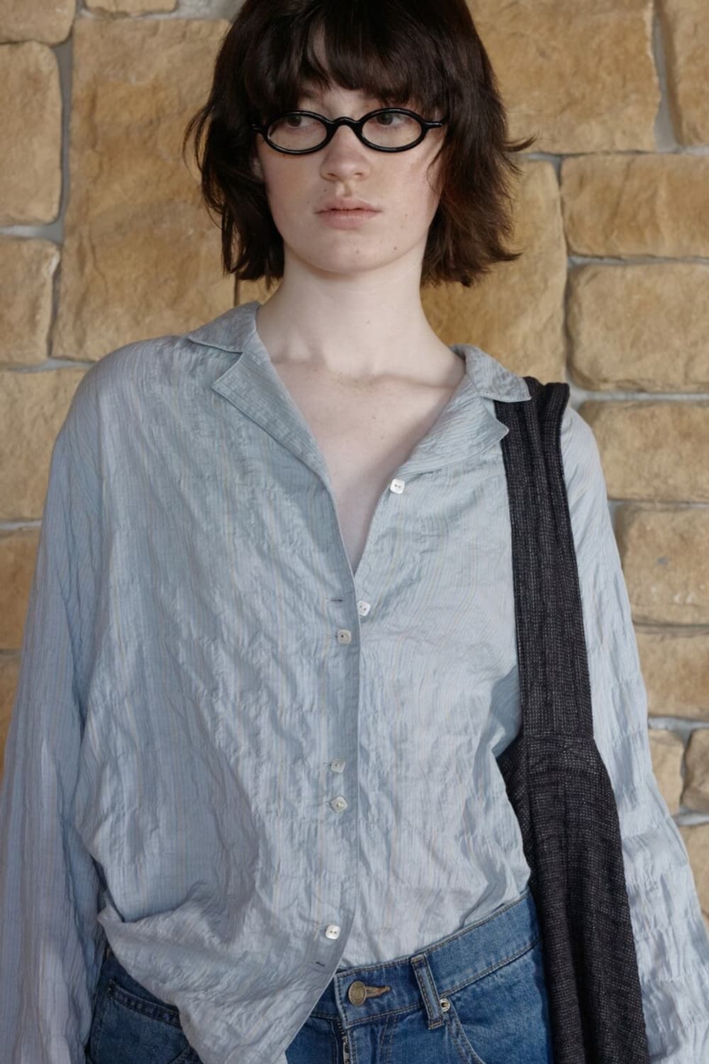 비아플레인 via martha stripe shirt 상품이미지2