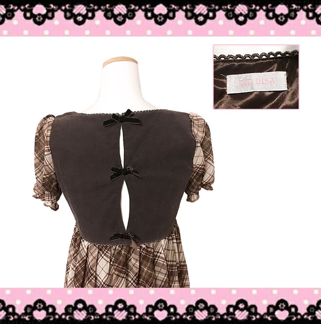 리즈리사 라떼갸루 원피스 딸기초코 상품이미지4