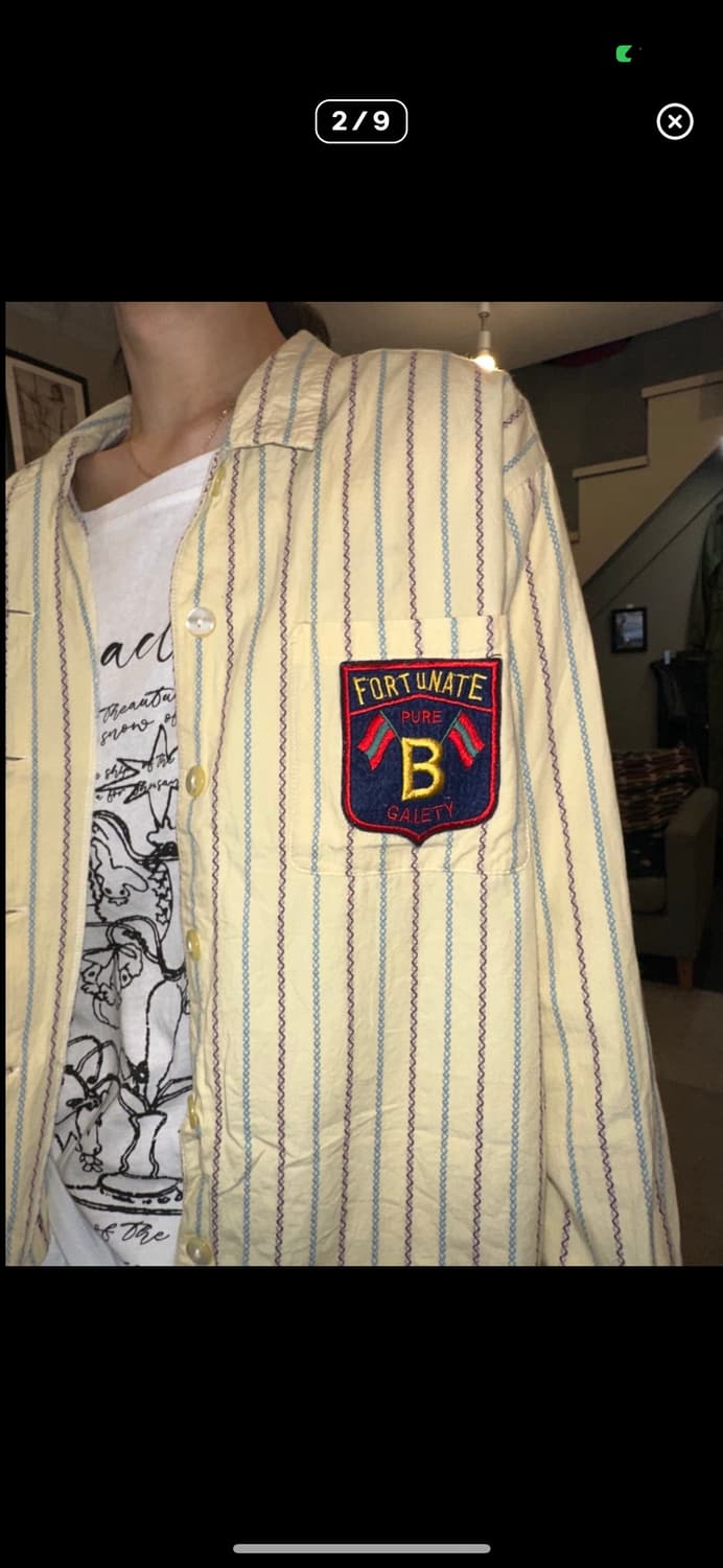 Japanese stripe pattern patch detail SH 상품이미지2