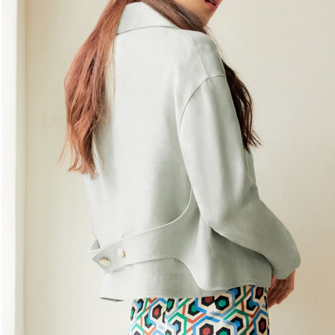 엣지(AtG) 스탠카라 린넨자켓 55-66 상품이미지3