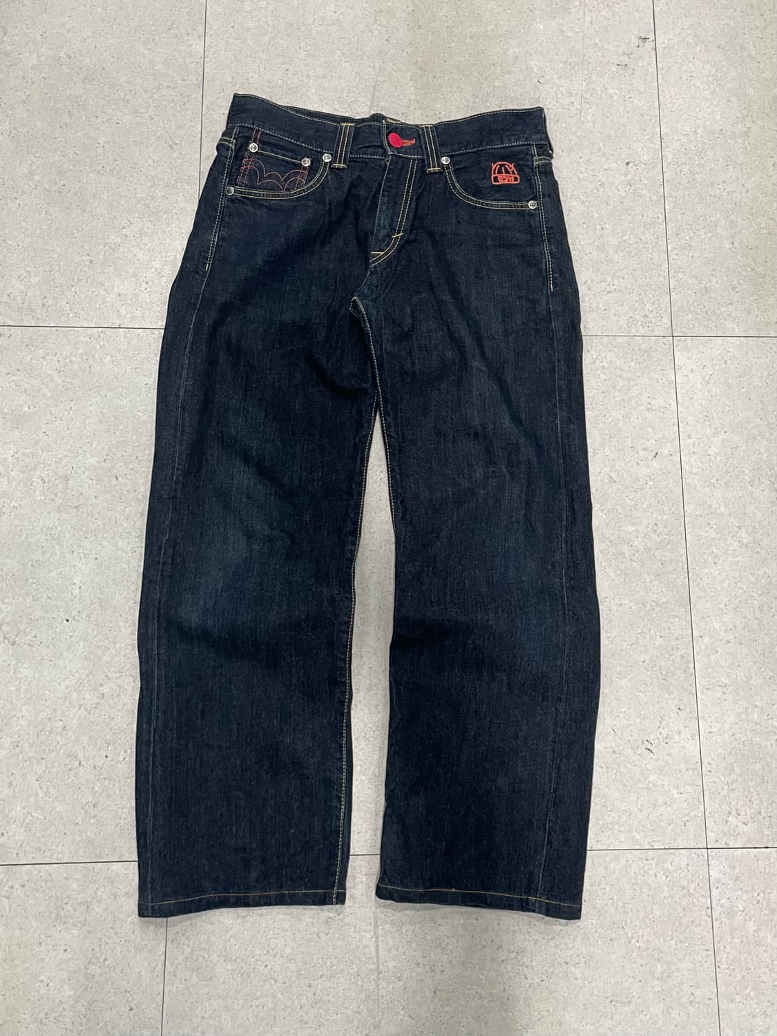 Edwin ESW Y2K 포켓 카툰 프린팅 데님 팬츠 상품이미지7