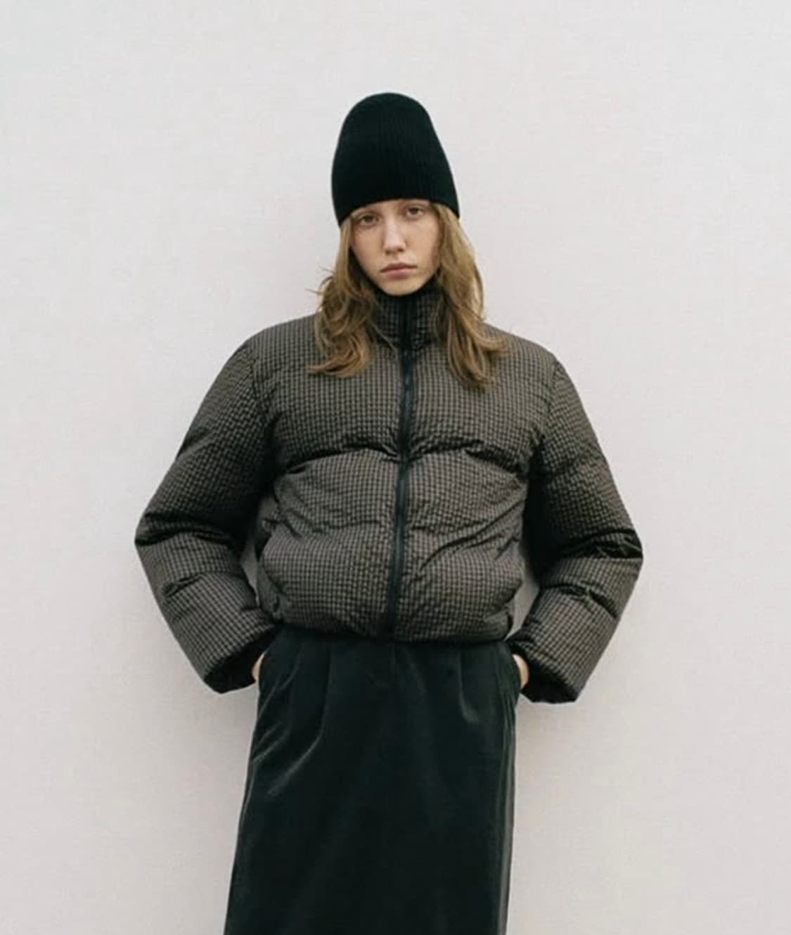 theme 띰 숏 다운 패딩 상품이미지1