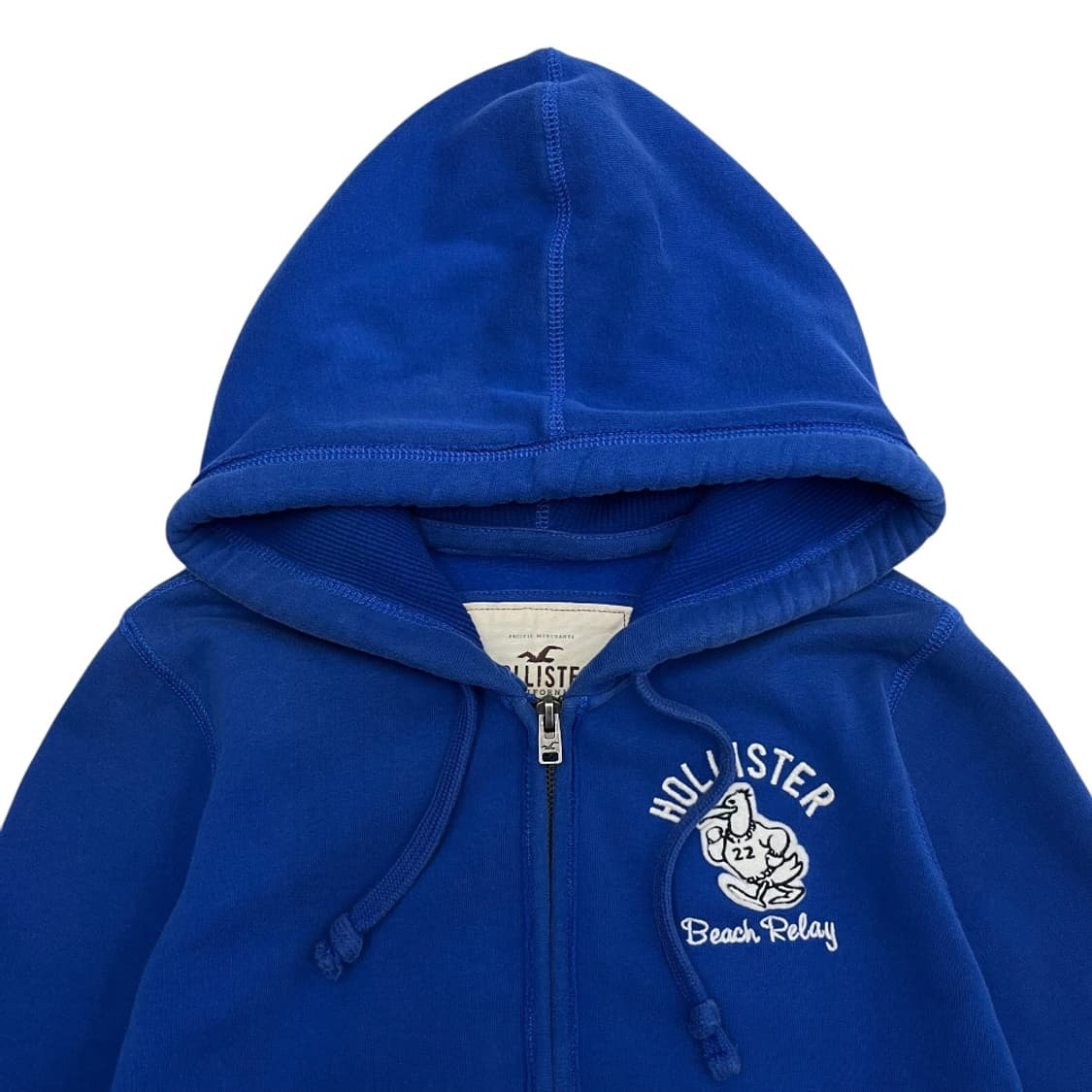 홀리스터 센터패치 블루 후드집업 L 상품이미지4