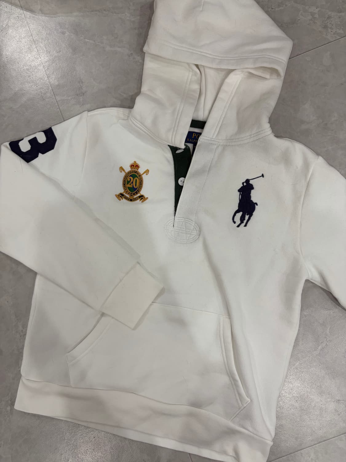 새상품 폴로 20주년 빅포니 기모 후드티 m 상품이미지1