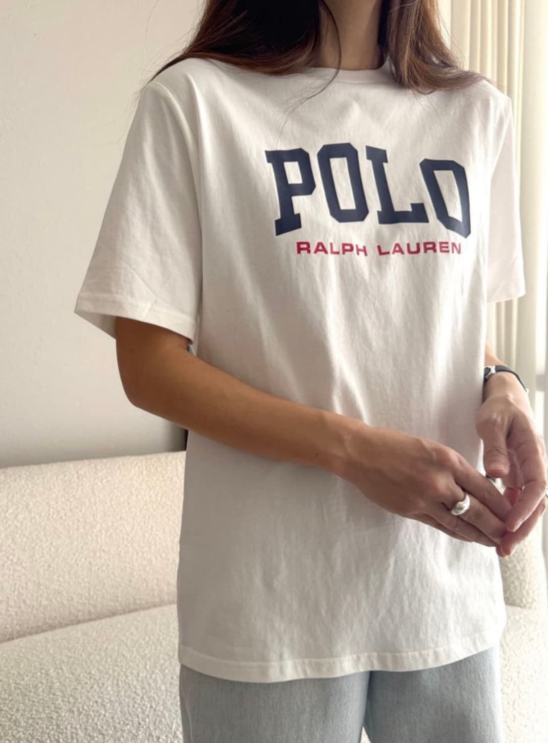 [새상품]폴로랄프로렌 로고 반팔티셔츠 화이트 키즈 상품이미지5