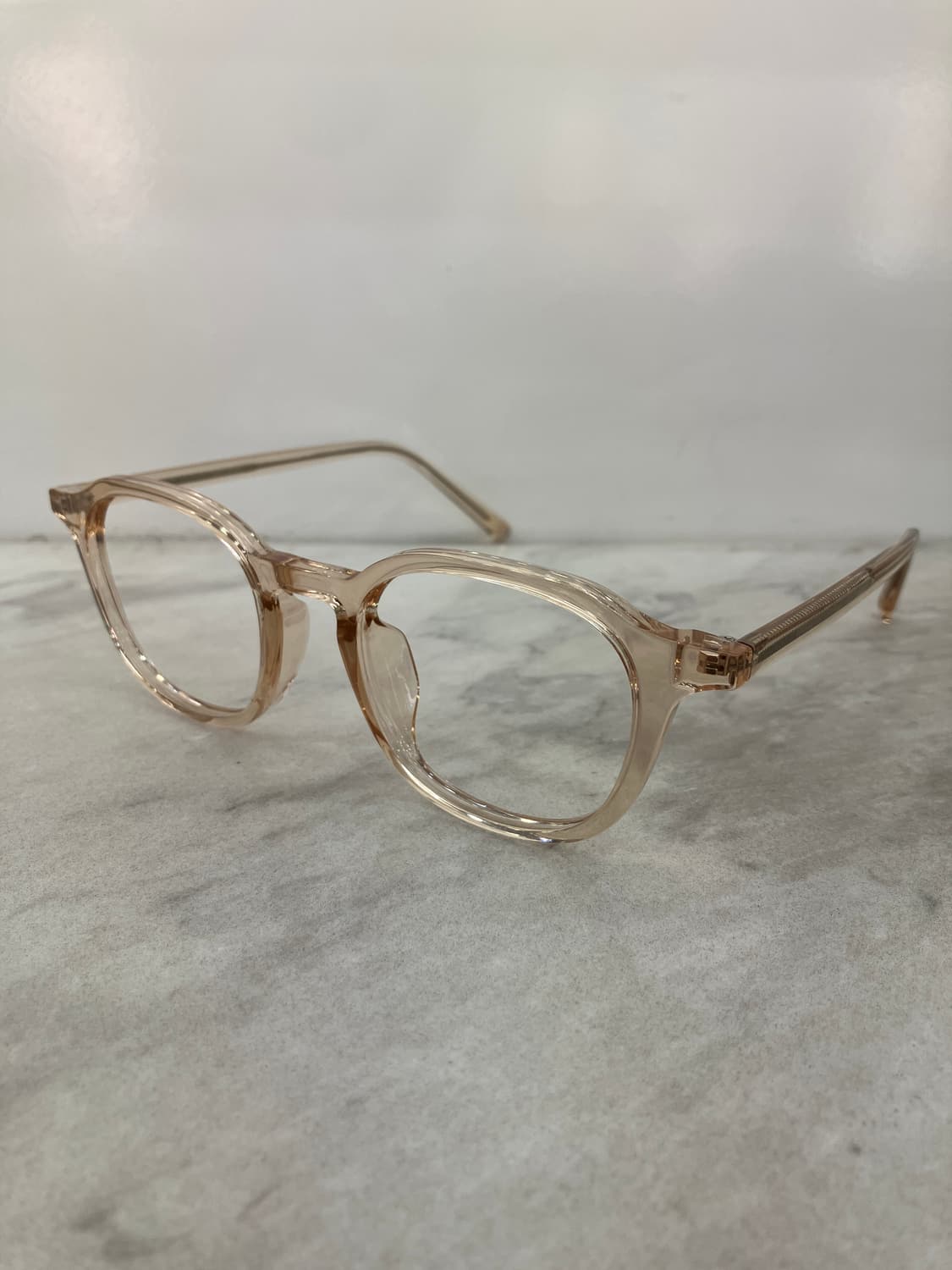 B53 HD 투명 연브라운 웰링턴 뿔테 안경6819 상품이미지7