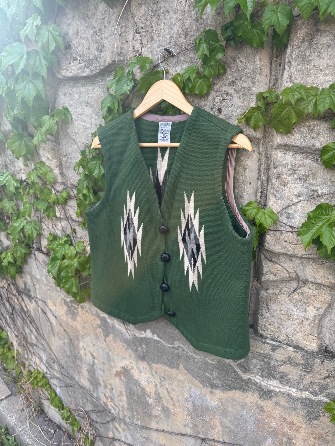 오르테가 핸드 우븐 울 네이티브 웨스턴 치마요 베스트 조끼 상품이미지3