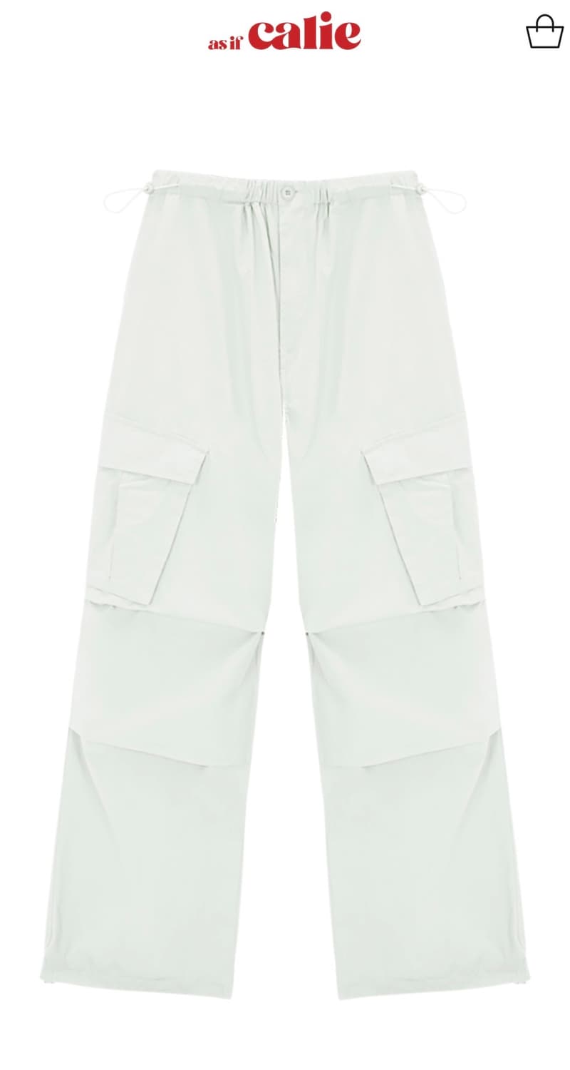 [As if calie]카고 바지 화이트/블랙 상품이미지2