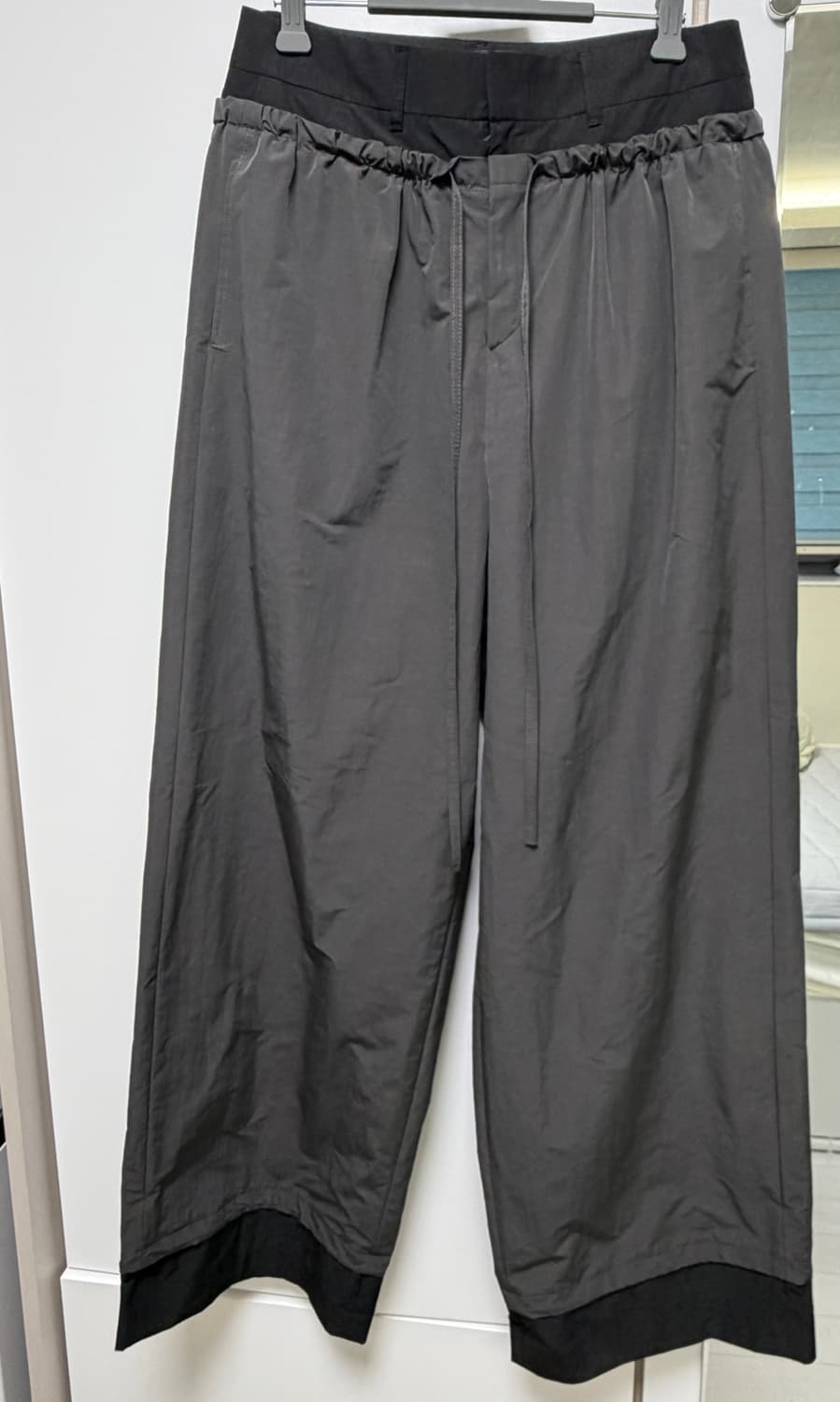 다이애그널 LAYERED STRAP TROUSERS (dark grey) 상품이미지2
