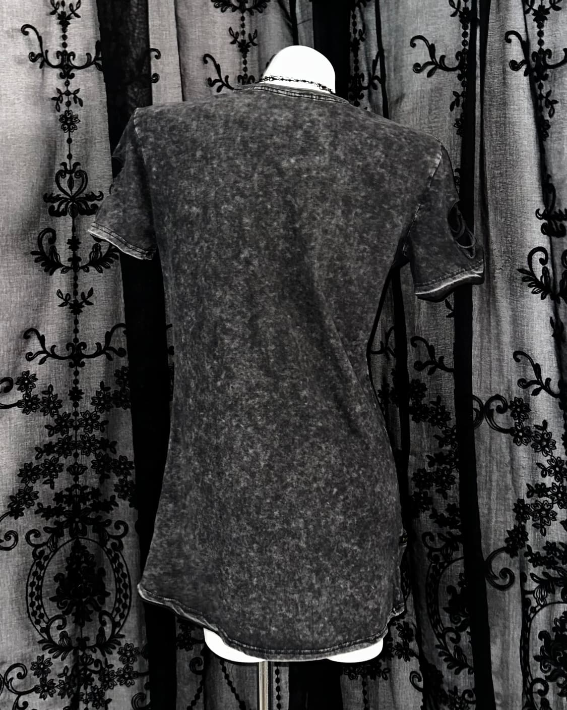 vintage charcoal star zipper top 상품이미지3