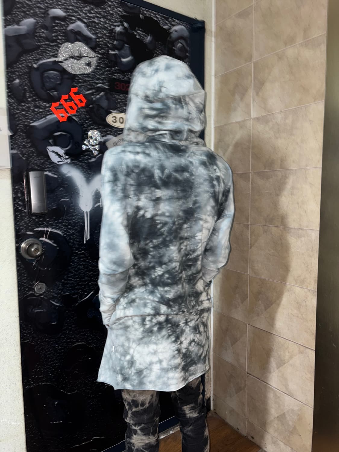 Midas Tie-Dye Longline Hooded Top 상품이미지3