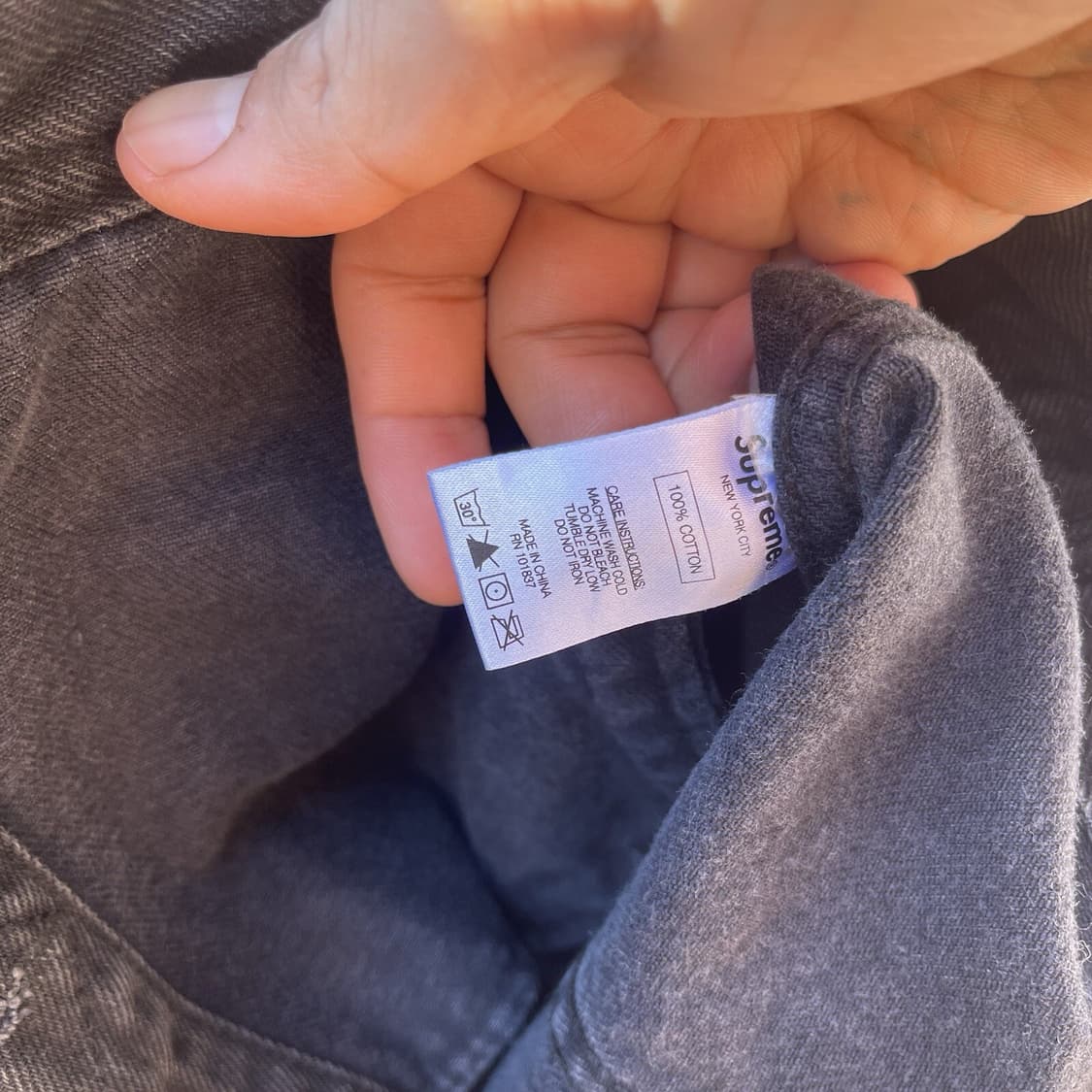 10s 슈프림 데님 트러커자켓 블랙 상품이미지7