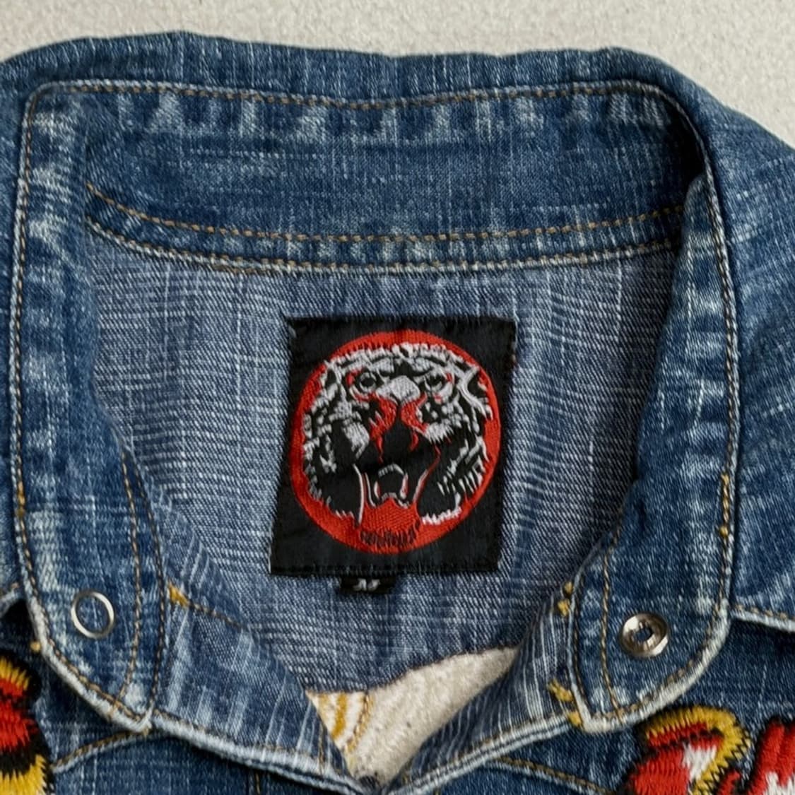 WESTERN DENIM BANK 패치 데님 셔츠 M 상품이미지4