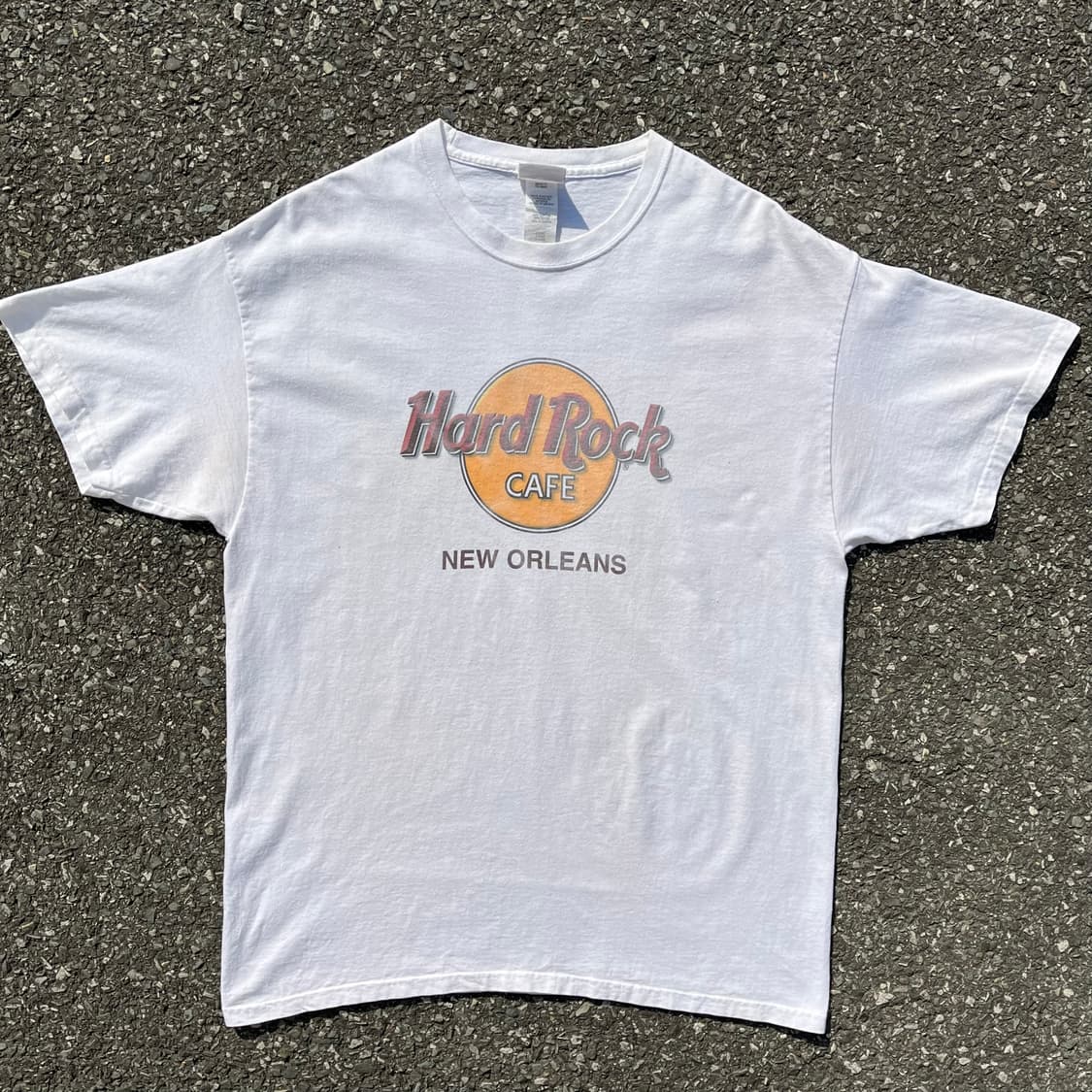 하드락 정품 화이트 뉴올리언스 프린팅 반팔 티셔츠 상품이미지1