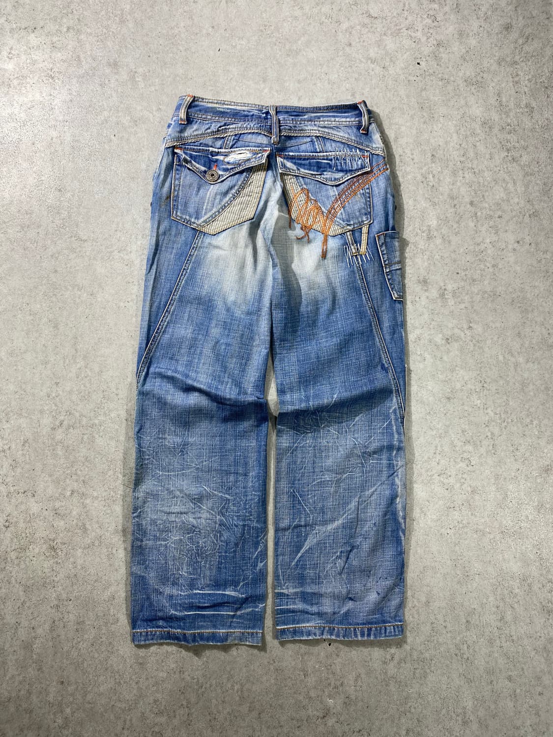 [28] None 빈티지 Y2K 디스트레스드 데님팬츠 상품이미지6