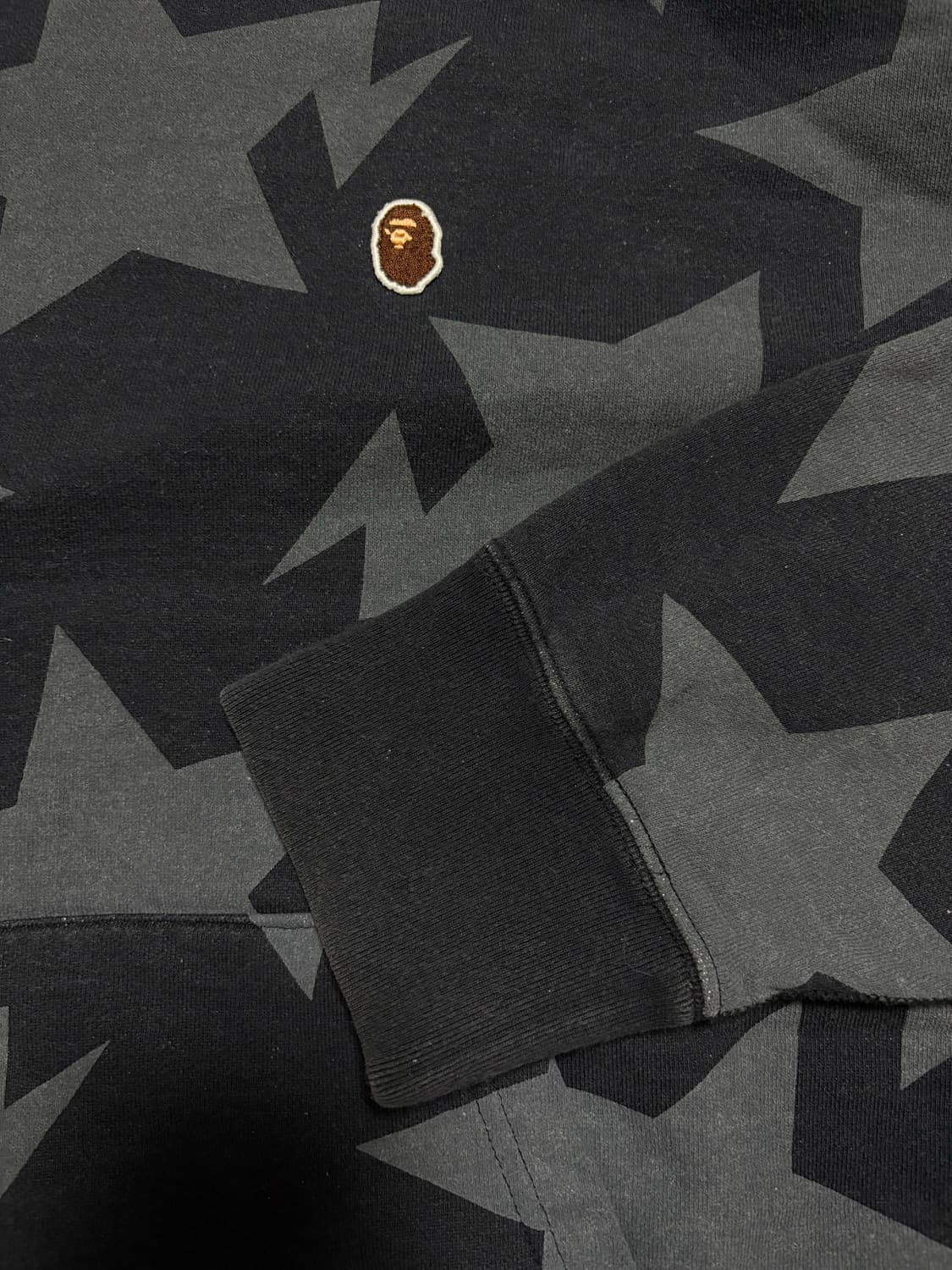 베이프 스타 패턴 후드 상품이미지2