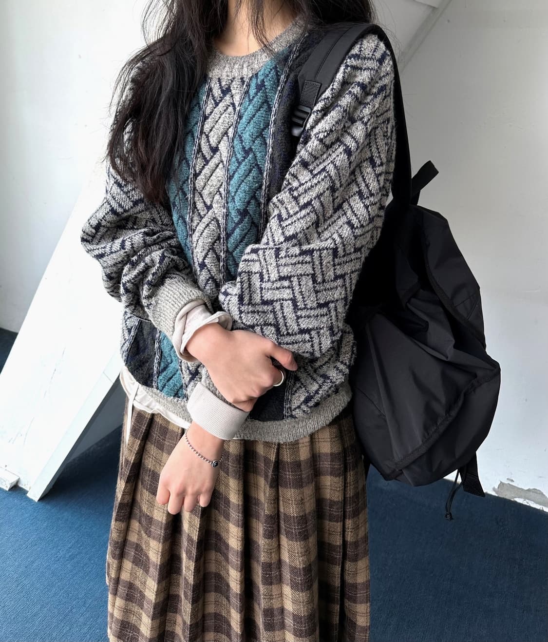 Dry fabric design pattern knit P/O 상품이미지9