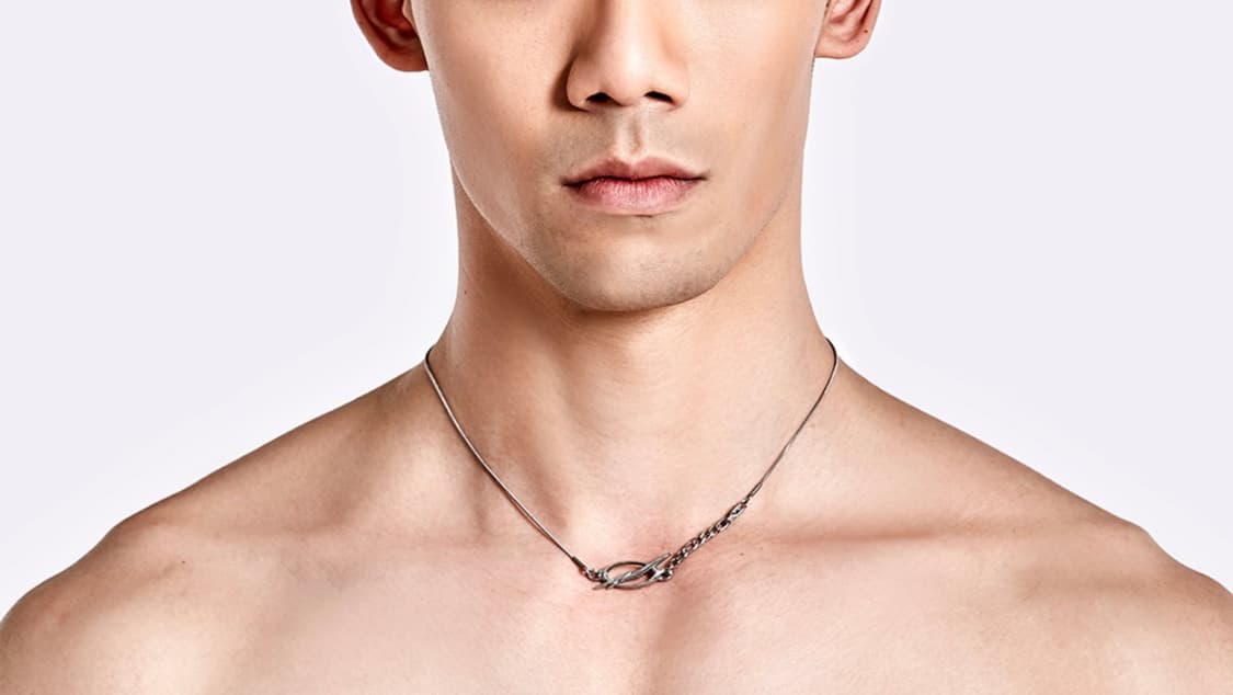 51퍼센트 체인 로고 목걸이(Thin) 상품이미지1