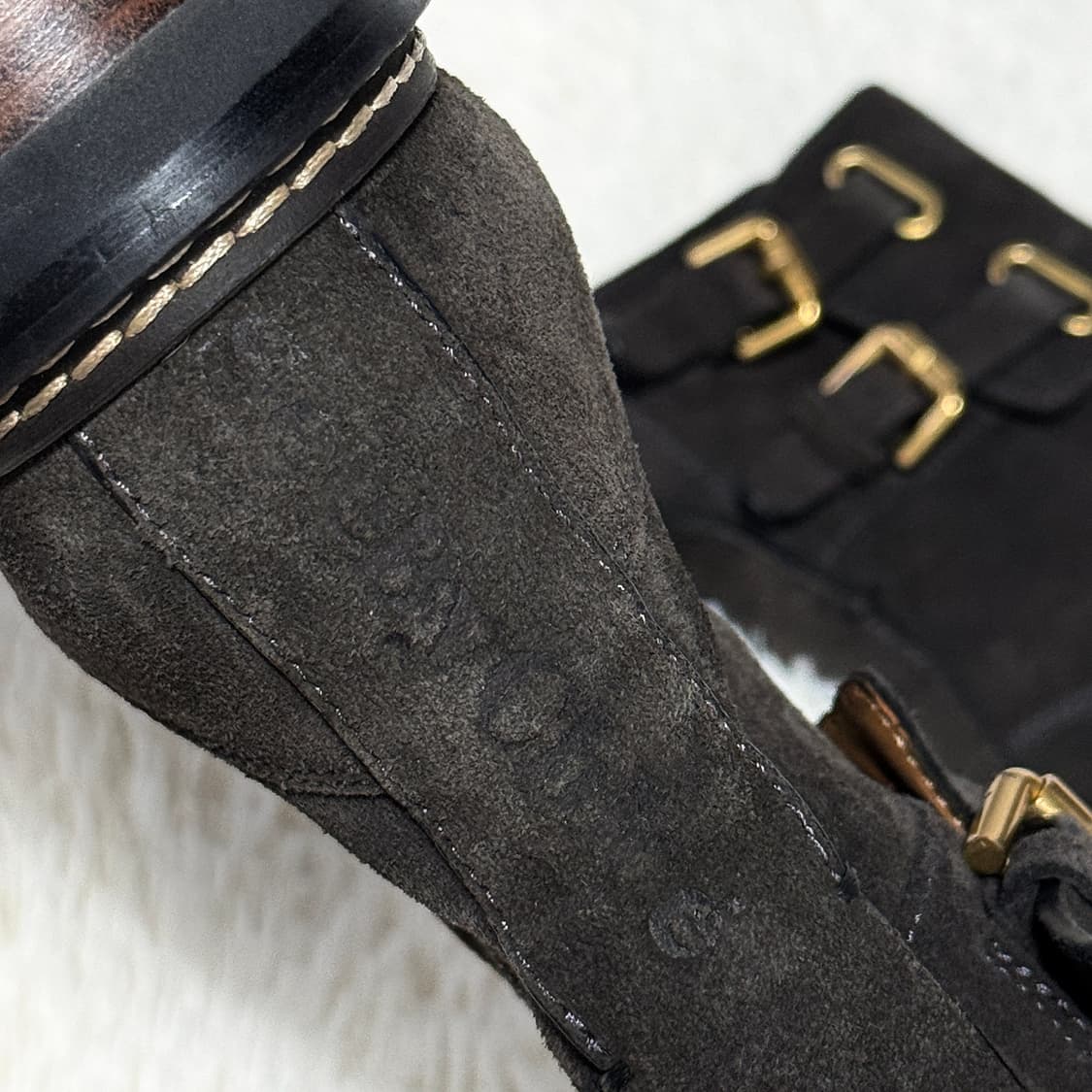 씨바이끌로에 스웨이드 컴뱃 부츠 상품이미지5