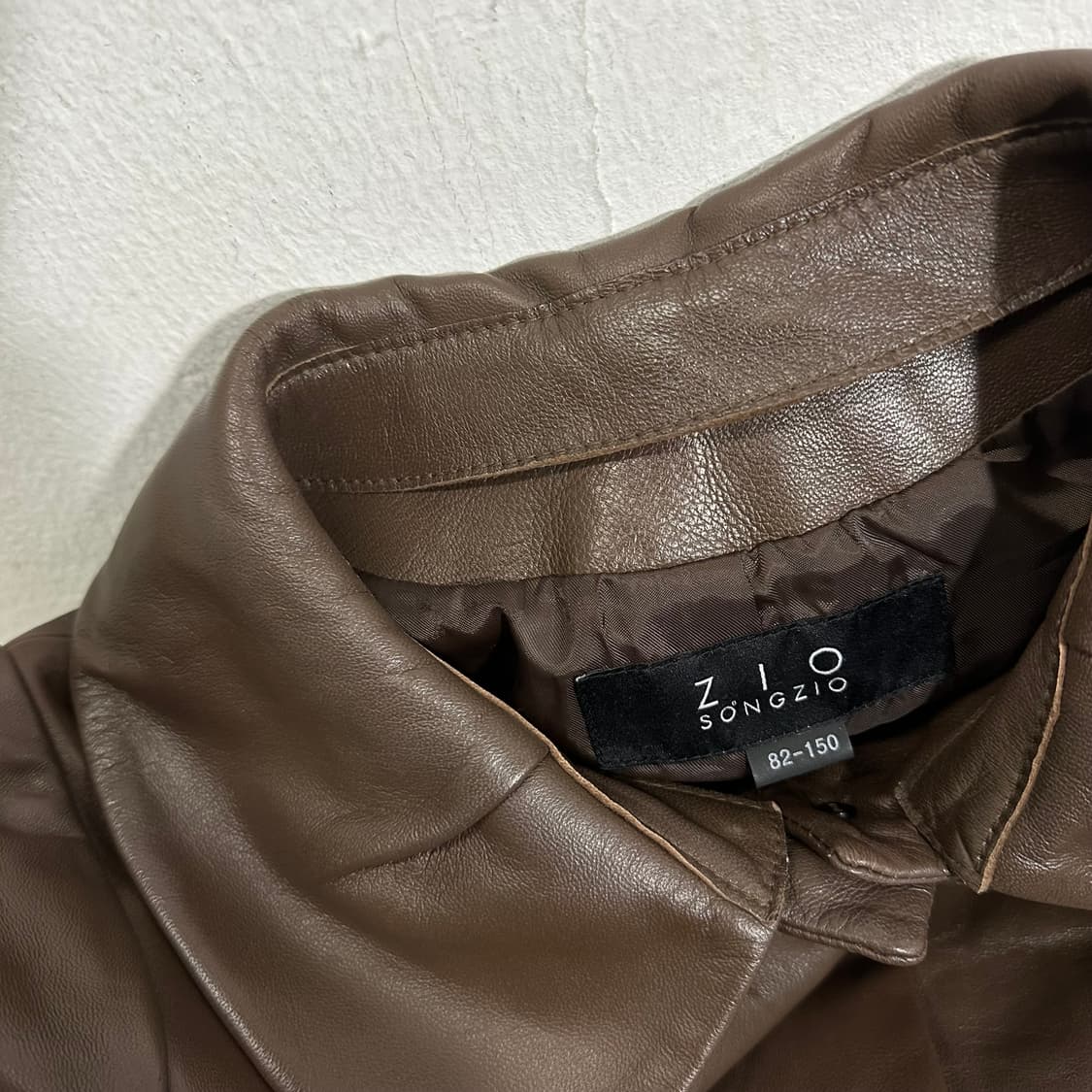 우먼S 지오송지오 초콜릿브라운 단추포인트 양가죽자켓 상품이미지4