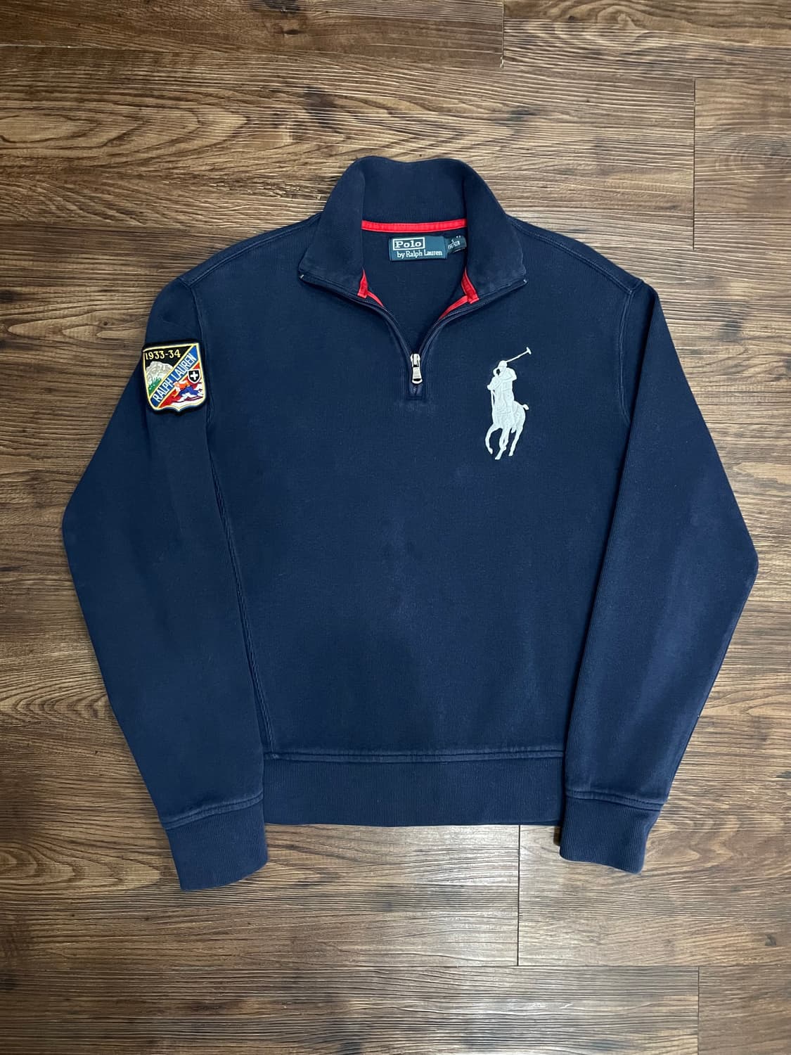 폴로 랄프로렌 빅포니 하프집업 니트 네이비 상품이미지3