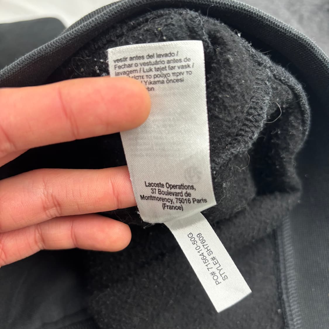 라코스테 미니 로고 블랙 후드집업 XL 상품이미지9