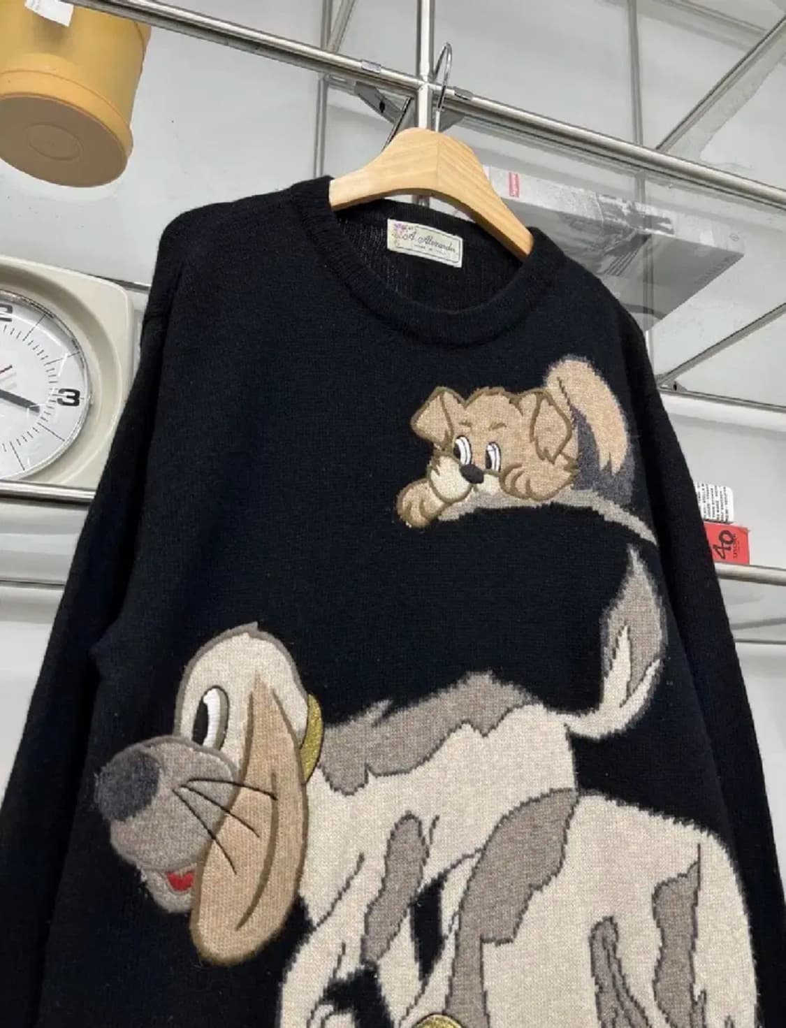 빈티지 강아지 니트 상품이미지3