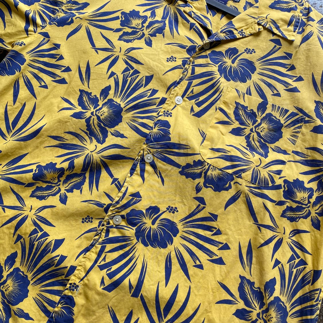 빈티지 옐로우 플라워 반팔 셔츠 상품이미지3